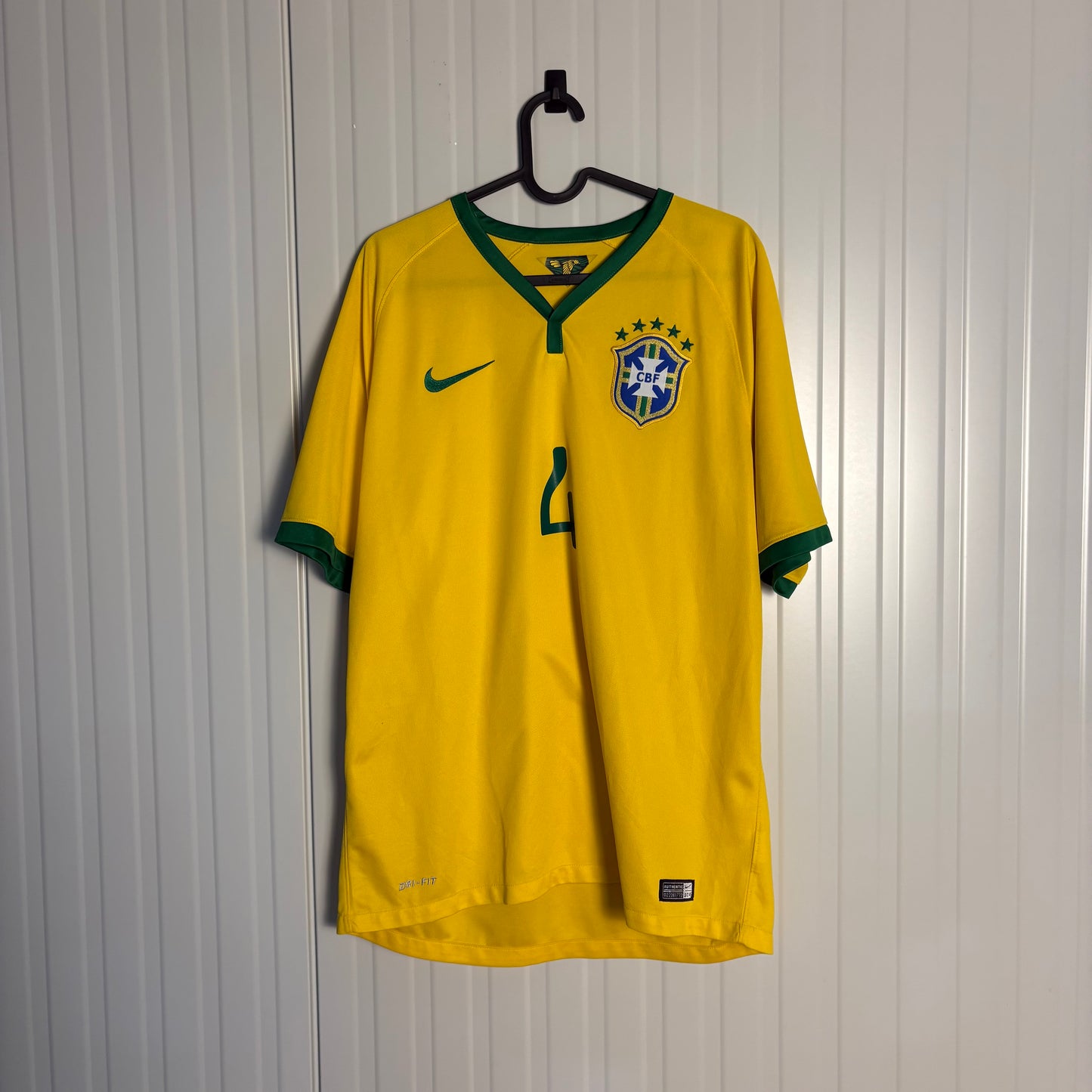 Brazil Home DAVID LUIZ World Cup 2014 (L)