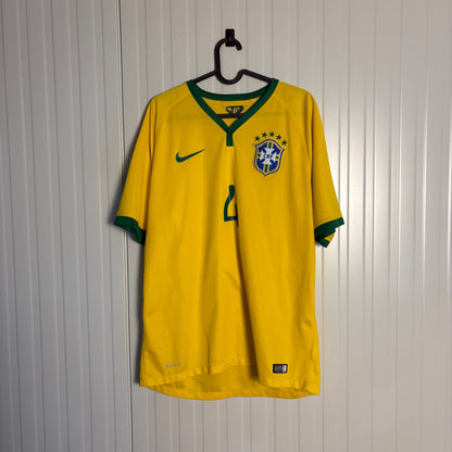 Brazil Home DAVID LUIZ World Cup 2014 (L)