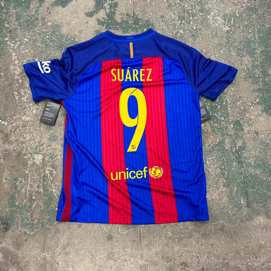 FC Barcelona Home 16/17 Luis Suarez (L) NEW