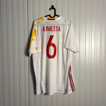 Spain Away INIESTA Euro 2016 (XL) NEW